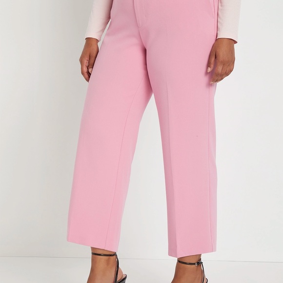 ELOQUII STRAIGHT LEG ANKLE PANT PINK - Picture 3 of 7